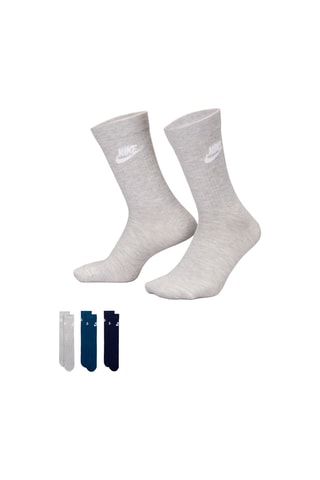 3 paires de chaussettes Everyday Essential - Gris clair chiné et bleu