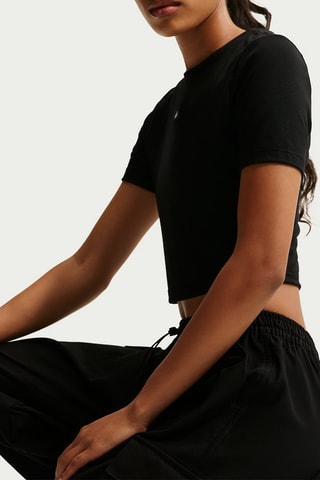 Pantalon cargo taille haute Sportswear - Noir