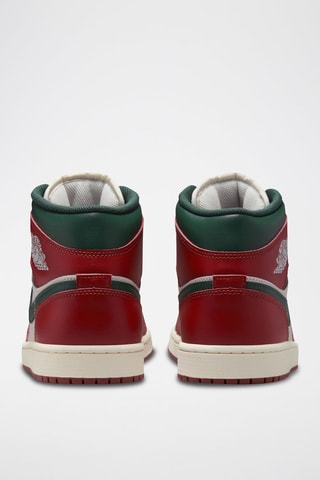 Air Jordan 1 en cuir - Ecru et rouge