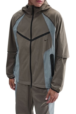 Veste à capuche Tech - Taupe et gris foncé