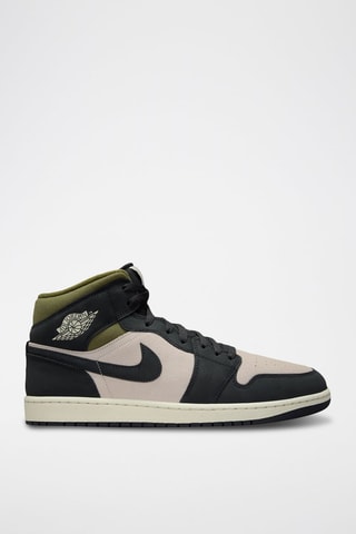 Air Jordan 1 Mid SE en cuir - Noir et blanc