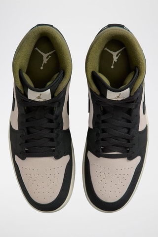 Air Jordan 1 Mid SE en cuir - Noir et blanc