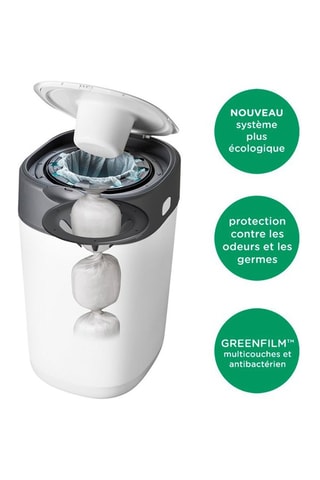 Poubelle à couches Twist & click et 6 recharges - Blanc