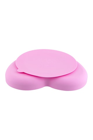 Prato em forma de coração em silicone - A partir de 9 meses - Rosa