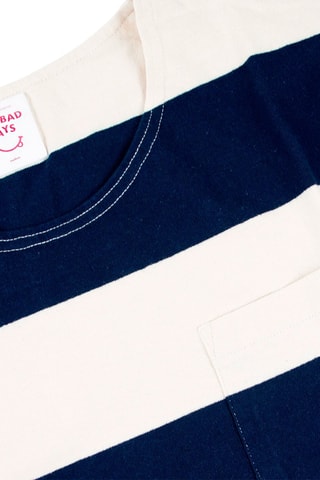 T-shirt rayé - Bleu marine
