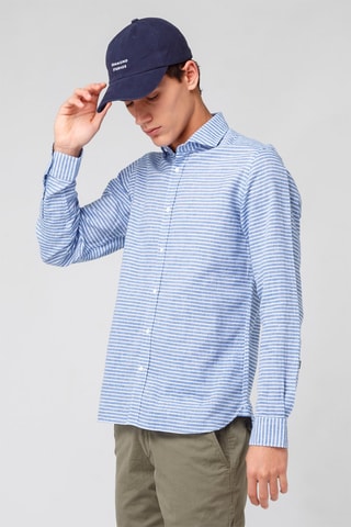 Chemise en lin - Bleu