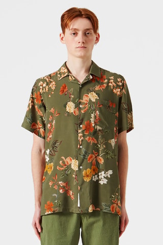 Chemise fleurie - Vert