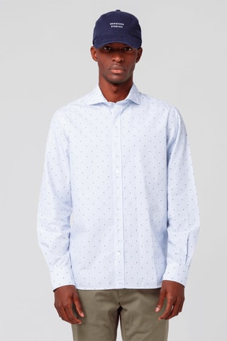Chemise à pois - Bleu