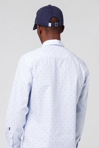 Chemise à pois - Bleu