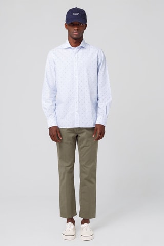 Chemise à pois - Bleu