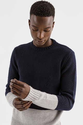 Pull en laine - Bleu marine