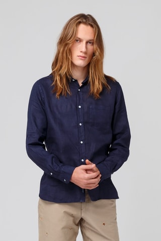 Chemise en lin - Bleu