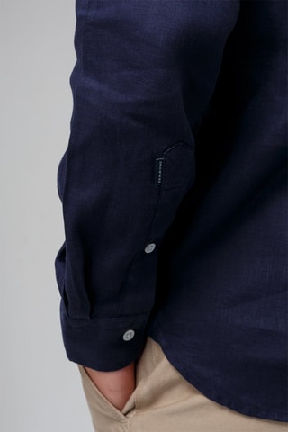 Chemise en lin - Bleu
