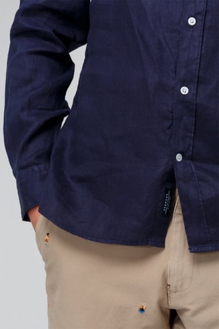 Chemise en lin - Bleu
