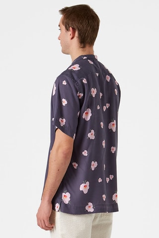Chemise fleurie - Bleu