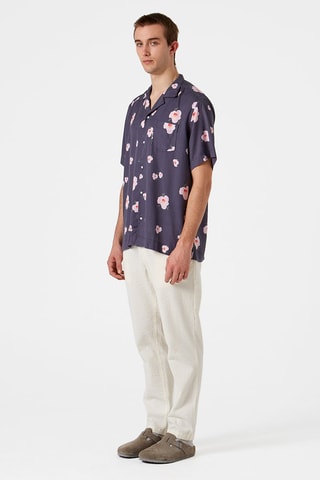 Chemise fleurie - Bleu