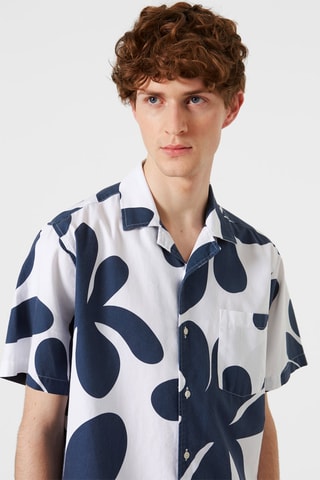 Chemise fleurie - Blanc