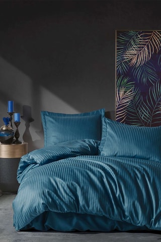 Parure copripiumino in cotone - 83 fili/cm² - Blu