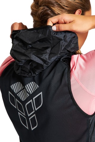 Coupe-vent pliable sans manches Noir
