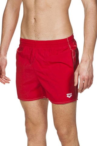 Short de bain - Rouge et blanc