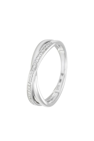 Anello Cross - Oro bianco e diamanti