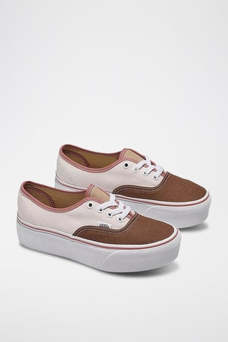 Sneakers platform Authentic Stackform - Marrone e beige