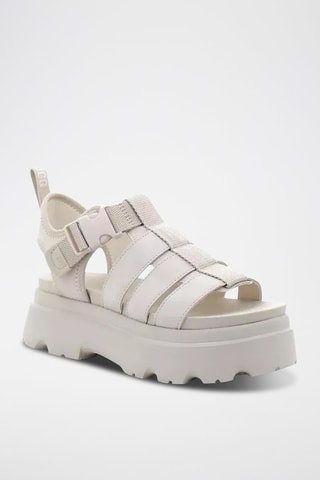 Sandali in pelle scamosciata Cora - Bianco