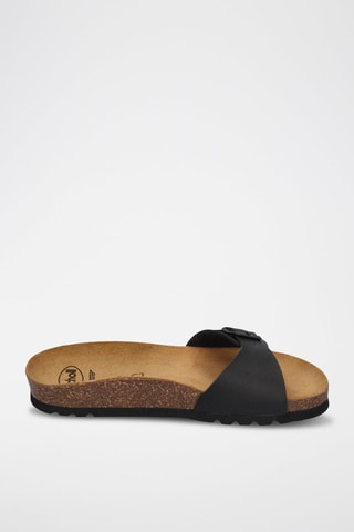 Mules en cuir Estelle Noir