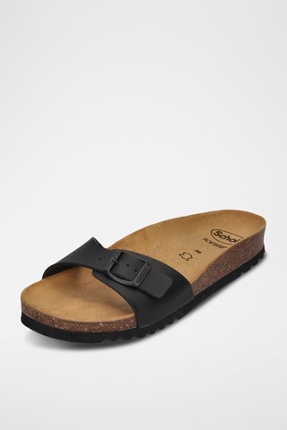 Mules en cuir Estelle Noir