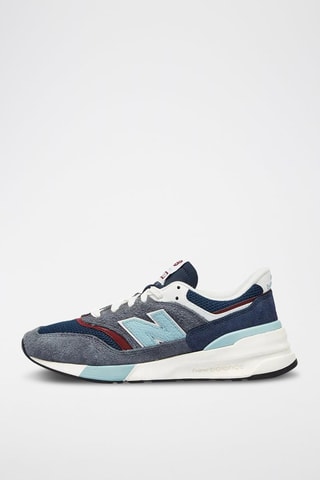 Sneakers in pelle scamosciata 997 - Grigio e blu