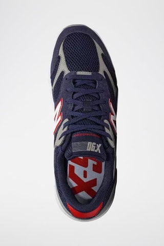 Sneakers in pelle scamosciata X90 - Blu e grigio