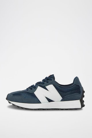 Sneakers in pelle scamosciata MS327 - Blu e bianco