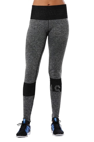 Leggings Seamless Tight Women - Grigio melange e nero