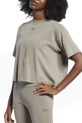 Crop top in cotone bio Classics - Marrone
