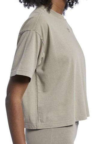 Crop top in cotone bio Classics - Marrone