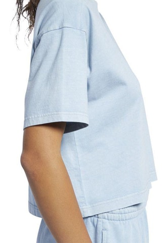 Crop top in cotone bio Classics - Celeste