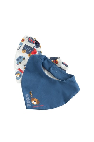 2 bandanas - Bleu pétrole et gris clair