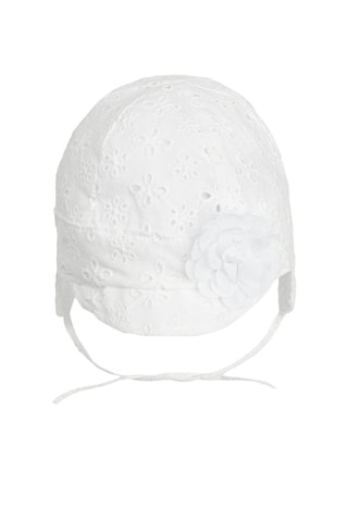 Béguin en broderie anglaise - Blanc