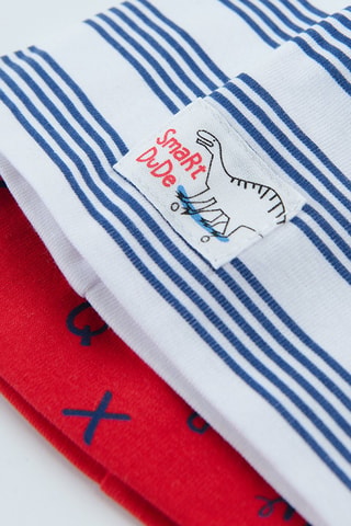 2 bonnets - Rouge et blanc