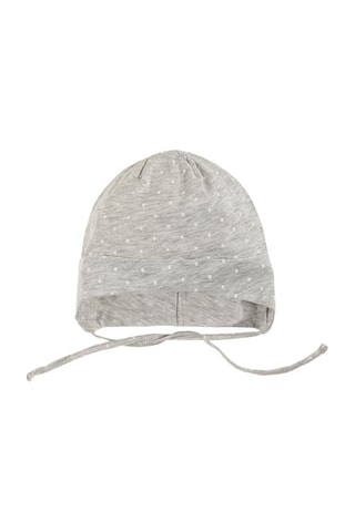 2 bonnets Gris foncé chiné et écru