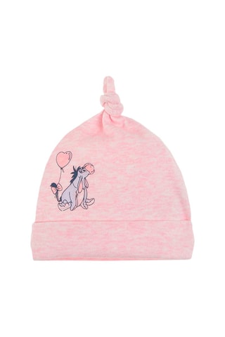 Bonnet noué Bourriquet Winnie l’Ourson Disney - Rose chiné et écru