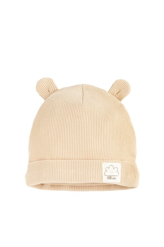 Bonnet à oreilles - Beige clair