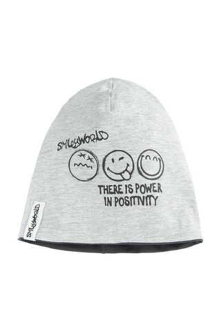Bonnet réversible Smiley - Gris