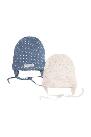 2 bonnets aviateurs - Bleu marine et écru