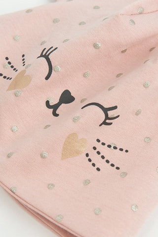 Bonnet à oreilles - Rose poudré