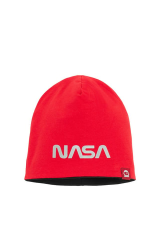 Bonnet réversible NASA - Rouge et noir