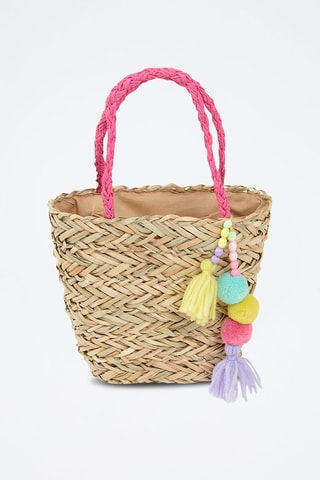 Panier en paille Beige