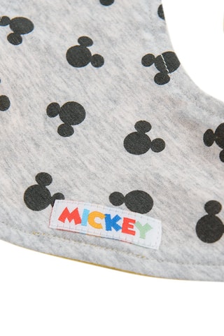 Bonnet à oreilles et bavoir Mickey Disney - Jaune