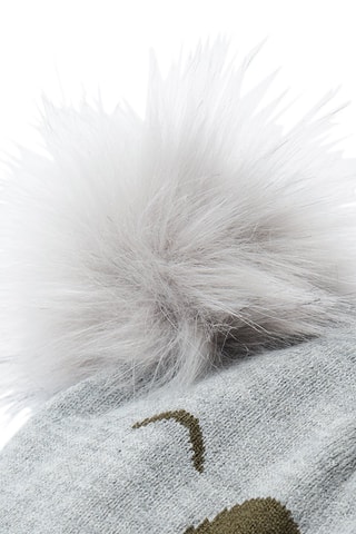 Bonnet à pompons Gris chiné