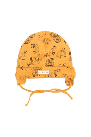 Bonnet aviateur en coton biologique Jaune